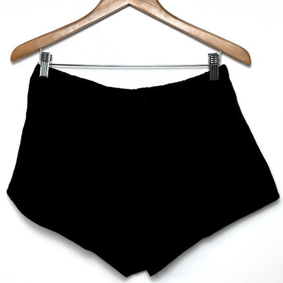 NWT BY ANTHROPOLOGIE Micro Tap Short Women's Size M Black Cotton-linen Blend - Picture 3 of 10